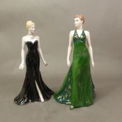 Two Coalport figurines, The Elizabeth Emanuel Black Gown and Samantha (2).