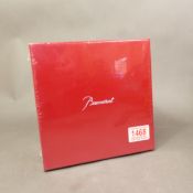 Baccarat Zodiaque 2018 clear crystal dog figure, height 11cm, sealed in original box.