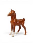Rare Beswick Chestnut Stood Square Foal. Model No 1084. Height 12cm
