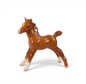 Rare Beswick Small Stretched Foal in Chestnut. Model No 997. Height 8cm
