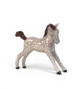 Beswick Small Stretched Foal in Rocking Horse Grey (later overpainted off the factory). Model No