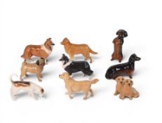 Beswick Small Collection of Dogs. Including Foxhound, Pug, Sheepdog etc. (9)