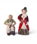 Beswick Figure of a Welsh Lady & Shoe Maker. Model 1878. (2)