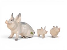Beswick Set of 3 Pigs comprising Models 832, 833 & 834.