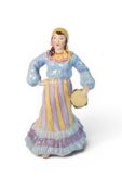 Beswick Figure of a Gypsy Lady with a Tambourine. Model 1091. Height 18cm