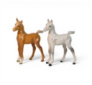 Beswick Arab Foals in Palomino & Grey Gloss. Model No 1407. Height 12cm