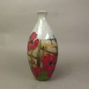 Moorcroft Trial 'Lest We Forget' vase by Kerry Goodwin, height 24cm, marked Trial to base, red dot