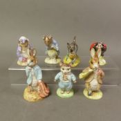 Royal Albert Beatrix Potter figures, Lady Mouse made a Curtsey, Gentleman Mouse made a Bow, John