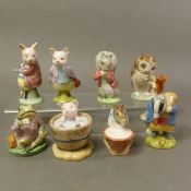 Beswick Beatrix Potter boxed figures, Tommy Brock, Old Mr Brown, Pigling Eats His Porridge, Mr