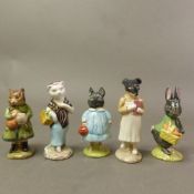 Beswick Beatrix Potter figures, Pickles, Susan, Simpkin, Little Black Rabbit and Pig-Wig (5).