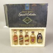 A boxed Johnnie Walker Special Collection of Red Label, Black Label, Gold Label, Cardhu scotch