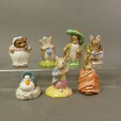 Beswick Beatrix Potter boxed figures, Johnny Town Mouse Eating Corn, Jemima Puddleduck made a