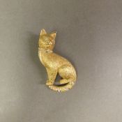 Christian Dior cat brooch, produced in collaboration with Henkel & Grosse, set with clear crystal