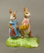 Beswick Beatrix Potter figure, Flopsy and Benjamin Bunny P4155.