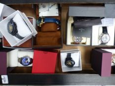 A collection of boxed quartz gents' wristwatches, brands including Accurist, Anthony James,