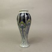 Moorcroft Peacock Parade vase, designed by Nicola Slaney, height 21cm.