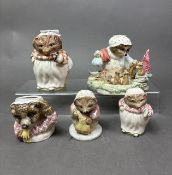 Beatrix Potter Beswick Mrs Tiggy-Winkle Figures to include: Large Mrs Tiggy-Winkle with Iron L/E
