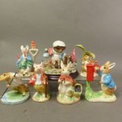Border Fine Arts Beatrix Potter boxed figures, Pigling Bland, The Tale of Mrs Tiggywinkle, Mopsy