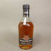 Highland Park 12-year-old single malt scotch whisky from the Orkney Islands 40% vol, 70cl.