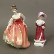 Royal Doulton figurines Fair Lady (Coral Pink) HN2835 and Sophie HN2833 (2).