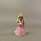 Royal Doulton prototype Bunnykins figure The Bride, painted in a different colourway with pink &