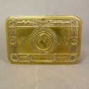 WWI Princess Mary Christmas Gift Fund brass tin.