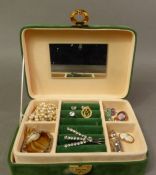 Small collection of costume jewellery, including a silver cat brooch and two further silver