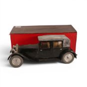 Scale kit-built model of a 1930's Rolls-Royce Phantom II, no marks under chassis, but is on grey