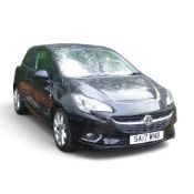 Vauxhall Corsa in black with 1398cc petrol engine. Reg No: SA17. Key: Yes. Log Book: No. Mileage: