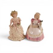 Two Royal Doulton figures to include Cookie HN 2218 together with Flowergirl HN 3479, tallest