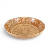 A Bursley Ware Arabesque / Trellis design bowl by Charlotte Rhead, diameter 29.5cm,