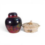 Two pottery pieces to include a Large Carlton Ware Ginger Jar & cover with a lustre glaze together