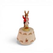 A Royal Doulton Bunnykins Music Box , Tally Ho DB69, Height 17cm.