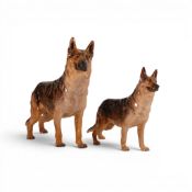 Two Royal Doulton German Shepherd Figures , HN 1116 & HN 1117, tallest 15.5cm.(2)