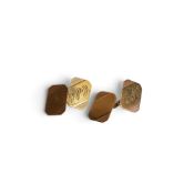 pair 9ct rose gold cufflinks, 5g.