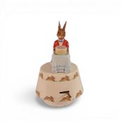 A Royal Doulton Bunnykins Music Box , happy birthday DB21, Height 17cm.