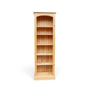 Modern tall pine free standing bookcase with adjustable shelving. Courier/collection only (H: 185cm)
