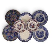 A group of early 20th Century plates to include Two Nankin pattern plates, two Sutherland pattern