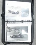 An interesting collection of mainly black and white photographs of various F1 and other racing