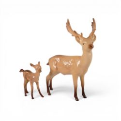 Two Beswick Models to include a Stag model number 981 and a Fawn model number 1000B, tallest