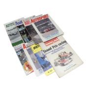 An interesting collection of Autosport & Motorsport magazines from various decades including 1960's,
