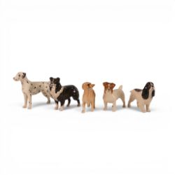 A Group of Five Beswick Dogs to include a Dalmation, Jack Russell Terrier, Golden Retriever,