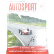 Autosport magazine, Legends Special, January 17, 2013, signed by John Surtees.
