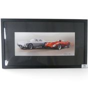 Framed print, titled Bologna Babes, signed F Dams, limited edition no.10 of 75. (H: 29.5cm x W: 54.