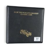 Auto 100, 25 of the most famous models in 100 Years of Automobile History, embossed in 22 carat