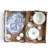 A collection of ceramics to include Wedgwood & Co. early 20th century porcelain chamber pot in the