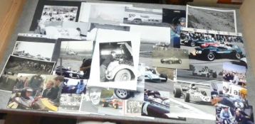 An interesting collection of approximately 30 F1 and race car photographs from 1950's, 60's and 70's