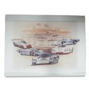 Francois BrvŽre limited edition colour print titled Derek Bell, Cink Victores au Mans, no.426 of