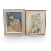1960's print of Pablo Picasso's 'Maternite', depicting mother and child, together with a Pablo