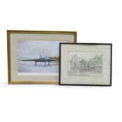 Charles O'Neill, Vulcan Roar - XM575, framed limited print, no.10 of 500, and framed pencil